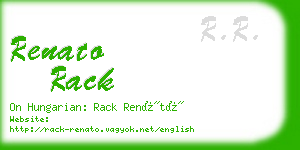 renato rack business card